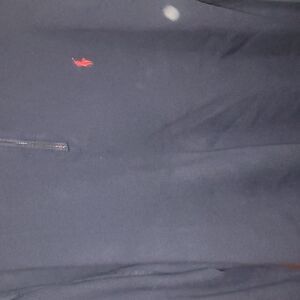 Classic Navy Polo with Red Emblem